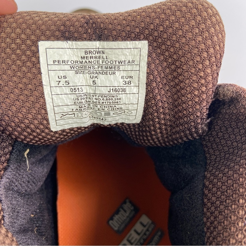 MERRELL Womens Siren Waterproof Mid Hiking Boot Leather Suede Brown 7.5 - Picture 4 of 7